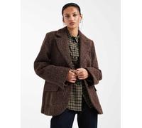 Object - Giacca stile blazer oversize testurizzata morbida color marrone scuro 40