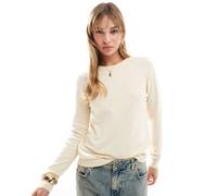 Object - Maglione girocollo color crema-Bianco 42-44