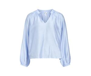 Object Neck Top Noos Objheidi-Maglietta con Scollo a V, L/S, Fiordaliso Blu, 44 Donna