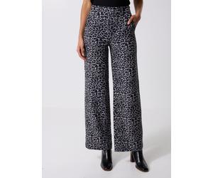 OBJECT - Objalba Lisa Wide Pant Print Noos Grigio - Abbigliamento 38 Grigio