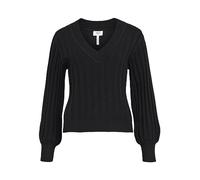 Object Objalice L/S V-Neck Knit Pullover Noos Maglione Lavorato a Maglia, Nero, M Donna
