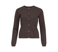 Object Objester SLI L/S Knit Cardigan Noos, Guarnizione Marrone, XS Donna