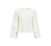 Object Objlucie L/S Re O-Neck Top Noos, Sabbia Bianca, 44 Donna