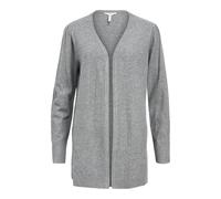 Object Objluna L/S Re Open Knit Cardigan Noos, Melange Grigio Medio, XS Donna