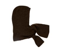 Object Objmilu Scarf Knit Balaclava Rep, Guarnizione Marrone, Taglia Unica Donna