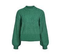 Object Objnova Stella Cable Knit Maglione Noos Lavorato a Maglia, Lush Meadow/Dettagli: mélange, XL Donna