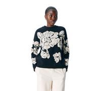 OBJECT - Objray Lo L/S Knit Pullover Aop Noos Nero - Abbigliamento S Nero