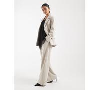 Object - Pantaloni sartoriali a fondo ampio color humus in coordinato-Neutro 36