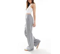 Object - Pantaloni sartoriali blu navy a righe bianche a fondo ampio 44