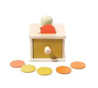 Object Permanence Toys, Early Learning Game, 4.33x4.33in Shape Puzzle Drawer, Colorful Educational Design, Safe Baby Material for Toddler, Preschool, 1-Year-Old Developmental Play