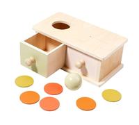 Object Permanence Toys, Early Learning Game, 4.33x4.33in Shape Puzzle Drawer, Colorful Educational Design, Safe Baby Material for Toddler, Preschool, 1-Year-Old Developmental Play