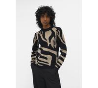OBJECT Pullover 'RAY' beige / nero, Taglia L