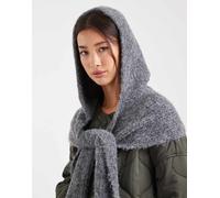 Object Objmilu Scarf Knit Balaclava Rep, Melange Grigio Medio, Taglia Unica Donna