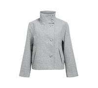 Object Short Jacket Objriki Re Noos-Giacca Corta, Melange Grigio Medio, 44 Donna