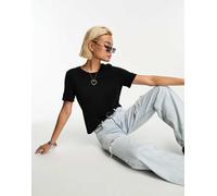 Object - T-shirt premium nera effetto seta-Nero 44-46