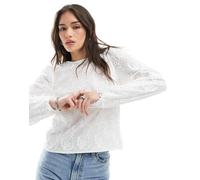 Object - Top a maniche lunghe bianco con applicazioni 38