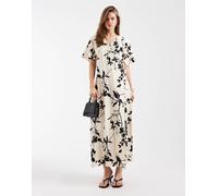 Object Jacira Short Sleeve Long Dress Beige 38 Donna