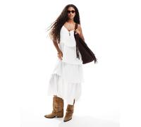 Object - Vestito lungo bohémien a balze bianco 42