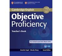 Wendy Sharp Annette Capel Objective Proficiency Teacher's Book (Tascabile)