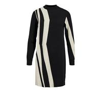 Object Objray L/S Knit Dress AOP Noos Abito Lavorato a Magli, Black/Pattern:Sandshell Vertical Stripes, XS Donna