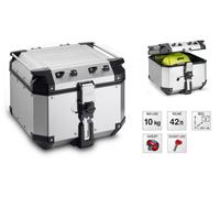 OBKN42A GIVI VALIGIA POSTERIORE TOP CASE 42LT in ALLUMINIO NATURALE per MOTO