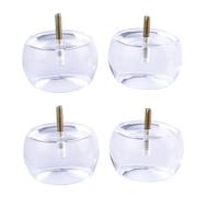 Oblato Trasparente Sostituzione Piedi del Divano Tavolino da caffè Gabinetto di Supporto Ricambio Gamba Poggiapiedi Tavolini Letto Set Gambe Fai Te, Confezione 4(9 * 5cm)