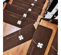 Obliqwin Tappetino Autoadesivo per Scale - 10 pezzi Long Tappetini Luminosi Antiscivolo Per Scale Tappetino per Scale Protezione Interne In Gradini Legno per Bambini Anziani e Animali