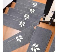 Obliqwin Tappetino Autoadesivo per Scale - 10 pezzi Long Tappetini Luminosi Antiscivolo Per Scale Tappetino per Scale Protezione Interne In Gradini Legno per Bambini Anziani e Animali