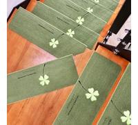 Obliqwin Tappetino Autoadesivo per Scale - 15 pezzi Long Tappetini Luminosi Antiscivolo Per Scale Tappetino per Scale Protezione Interne In Gradini Legno per Bambini Anziani e Animali