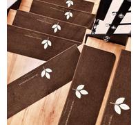 Obliqwin Tappetino Autoadesivo per Scale - 15 pezzi Long Tappetini Luminosi Antiscivolo Per Scale Tappetino per Scale Protezione Interne In Gradini Legno per Bambini Anziani e Animali