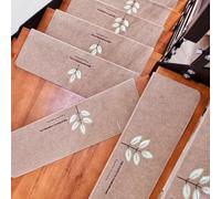 Obliqwin Tappetino Autoadesivo per Scale - 5 pezzi Long Tappetini Luminosi Antiscivolo Per Scale Tappetino per Scale Protezione Interne In Gradini Legno per Bambini Anziani e Animali