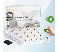 OBLITOP Set di 20 bicchieri con pompa a vuoto, dimensioni per uomo e donna, tazze sottovuoto per muscoli del corpo, mal di schiena, ventosa, set di coppettazioni 20-Z01