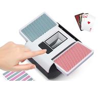 OBLITZON Mescolatore Carte da Gioco Elettrico per 1-2 Mazzi, Auto/Manuale