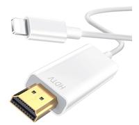 Obllemn 2m HDMI Cable for iPhone, iPad and iPod to TV Converter - Compatible with iOS 11-14, HD 1080P-Plug and Play