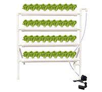 OBLLER Hydroponic Grow Kit, 36 Orti per Piante in PVC Idroponica Kit per Ortaggi Idroponici, Idroponico Pipeline Sistema di Coltivazione Idroponica Pianta da Giardino Idroponico