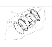 OBLO' COMPLETO LAVATRICE COMPATIBILE PER BEKO CODICE 2411100400 ADATTO AL MODELLO WMY61232 PTYB3 - Ricambio Figevida