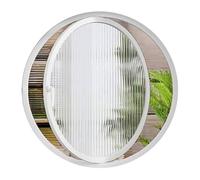 Oblò girevole per ventilazione nel capanno rotondo, telaio in lega di alluminio, vetro temperato, per privacy e controllo della luce, 80 cm