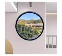 Oblò girevole per ventilazione nel capanno rotondo, telaio in lega di alluminio, vetro temperato, per privacy e controllo della luce, 80 cm