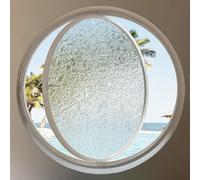 Oblò in lega di alluminio girevole a 360° con vetro temperato, ricambio elegante per la ventilazione del bagno, della cucina e del soggiorno, design facile da maneggiare (nero)