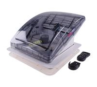 Oblo' Motorizzato Maxxfan Deluxe fume' translucent - Foro 40X40 Camper