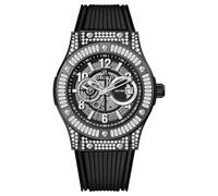 OBLVLO HM-GT-D - Orologio da uomo di lusso, quadrante meccanico, quadrante blu, impermeabile, con movimento automatico Miyota, cinturino in silicone, orologio sportivo, HM-GT-D-BBBR, moderno