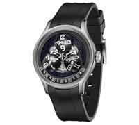 OBLVLO Trisome BLM-TRISOME Orologio da polso da uomo meccanico automatico pianeta sub-quadrante super luminoso blu luce notturna in gomma impermeabile orologio da polso