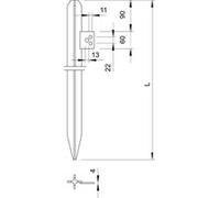 OBO 5003008 Vertr Kreuzerder 1.0m m.Lasche 213 1000 DIN