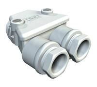 OBO Bettermann 2024063 Doppio attacco Plastica, Polistirolo Grigio luminescente