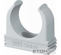 Clips a scatto Obo Bettermann QUICK M25 per tubi D 25mm grigio 2149016