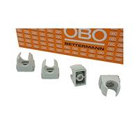OBO Bettermann M16 - 20 fascette a morsetto per tubo, 16 mm, colore: Grigio chiaro
