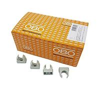 OBO Bettermann M20 - 100 morsetti rapidi, fascetta per tubi, montabile, grigio chiaro, 20 mm, 100 pezzi
