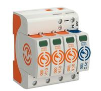 OBO Bettermann scaricatore di sovratensione V50 3 poli + NPE 280 V tipo 1+2...