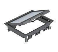 obo-bettermann sist. canaliz. pavimento - Set portamecanismo ges62u10t 9011 fissaggio universale poli