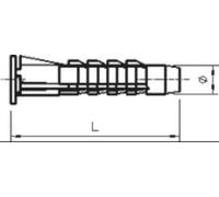 obo-bettermann Sistema Conex. Fij. - Tassello multiuso 910/MZ 5 x 30 mm poliammide bianco grigio